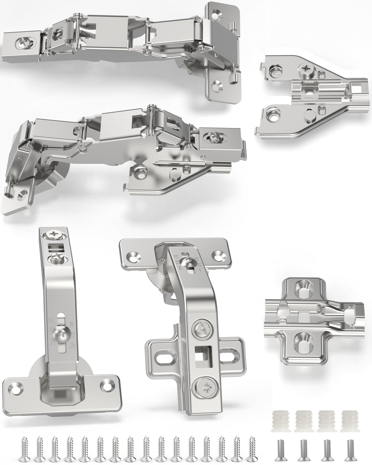 Chibery clip-on mounting plate for quick door installation and adjustments