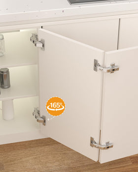 Chibery clip-on plate enables quick, tool-free hinge mounting and removal