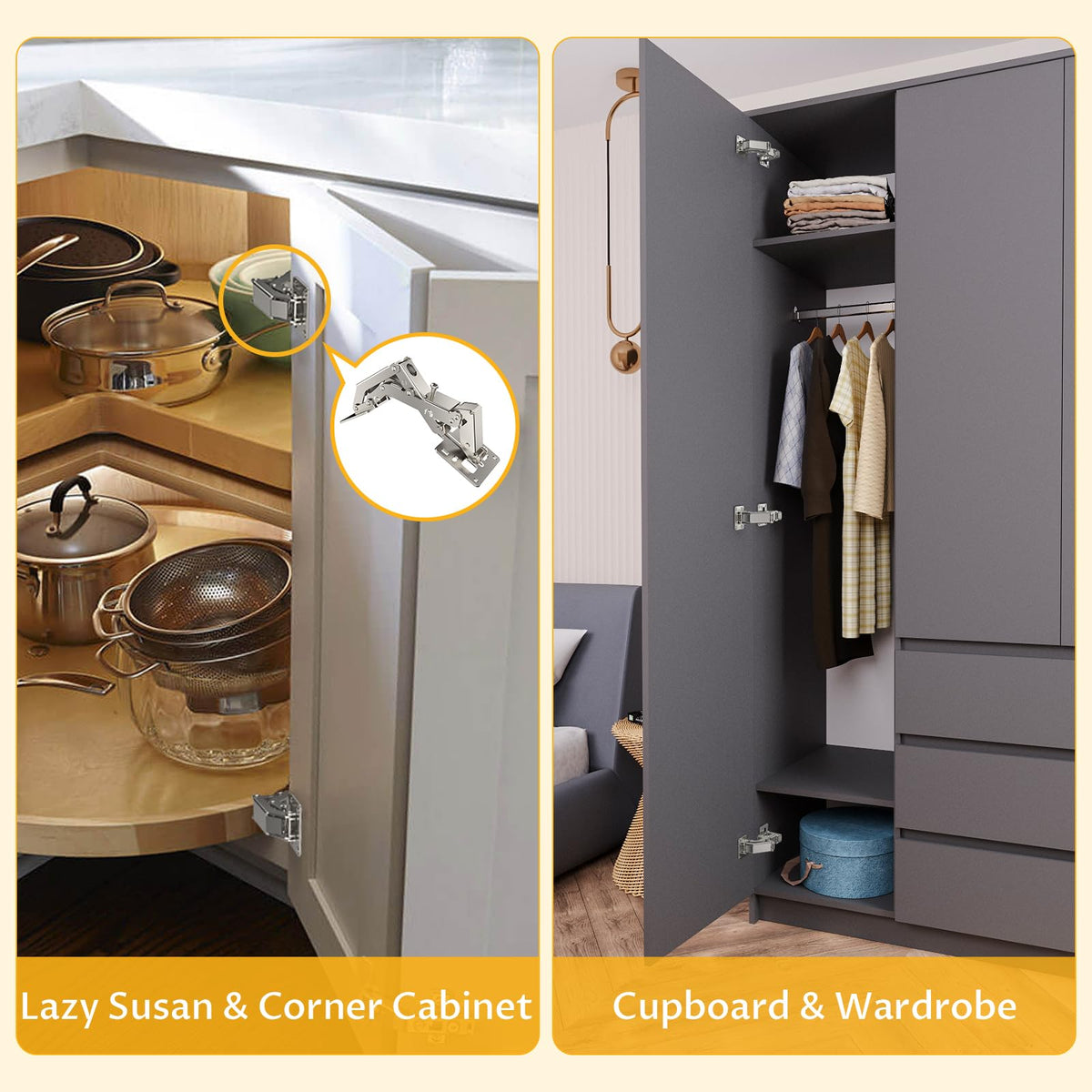 Chibery concealed hardware with surface mount enabling easy setup