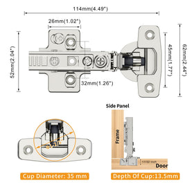 Chibery pack includes two dowels and four screws with covers for a neat finish.