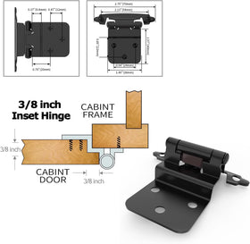 Chibery easy install inset hinges without mortises for quick upgrades.