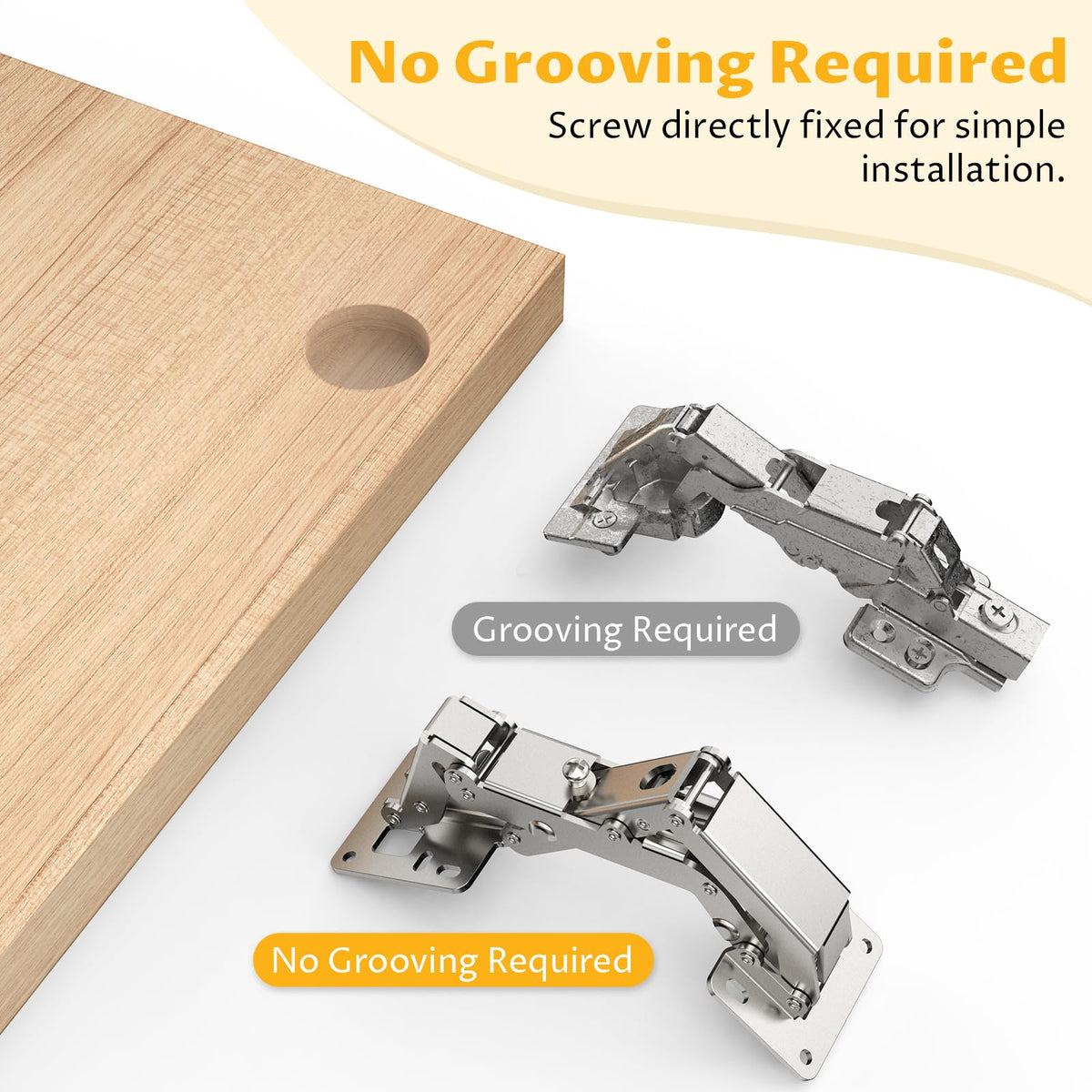 Chibery heavy-duty steel construction for durable hinge support