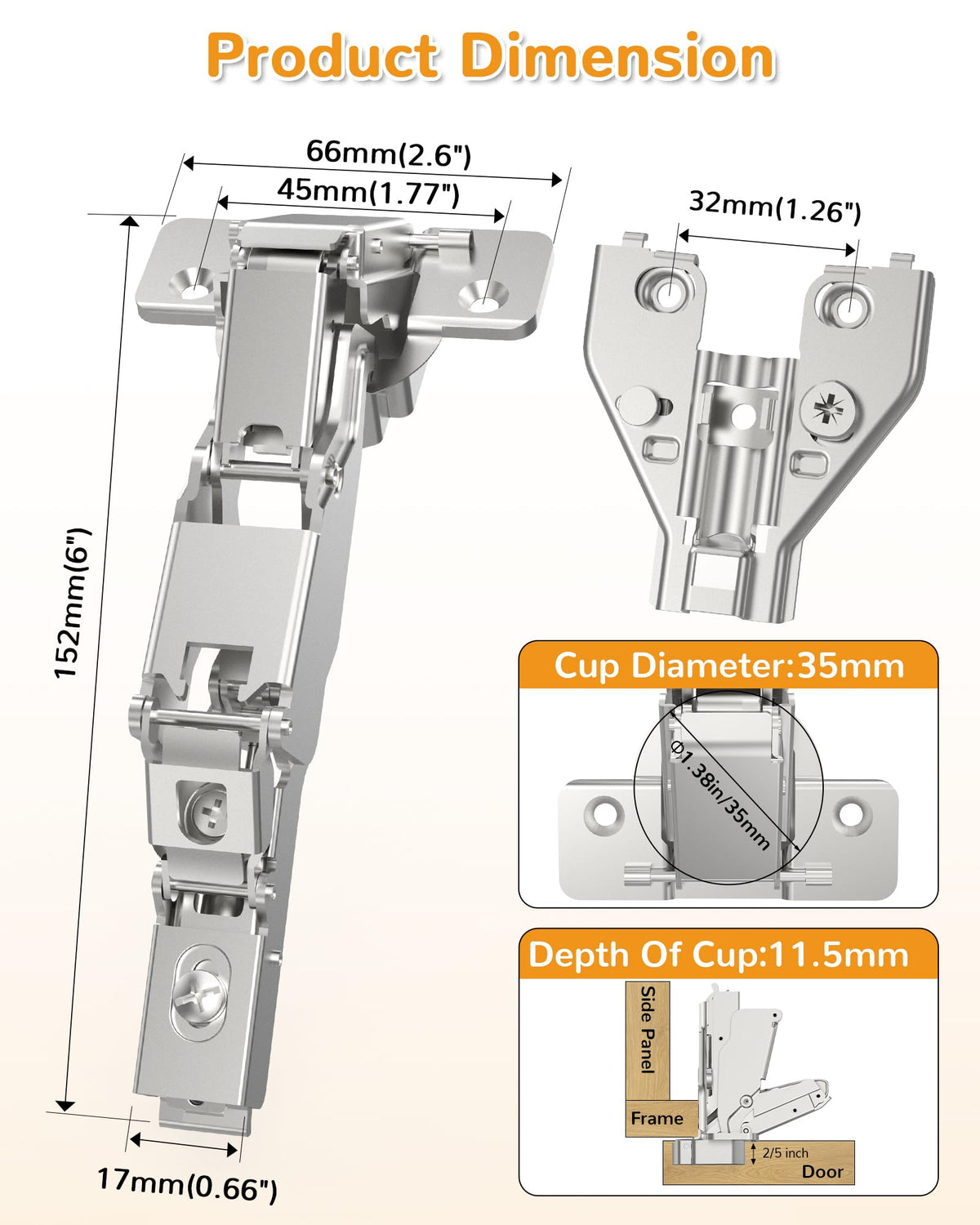 Chibery Lazy Susan hinge improves reach in corner storage