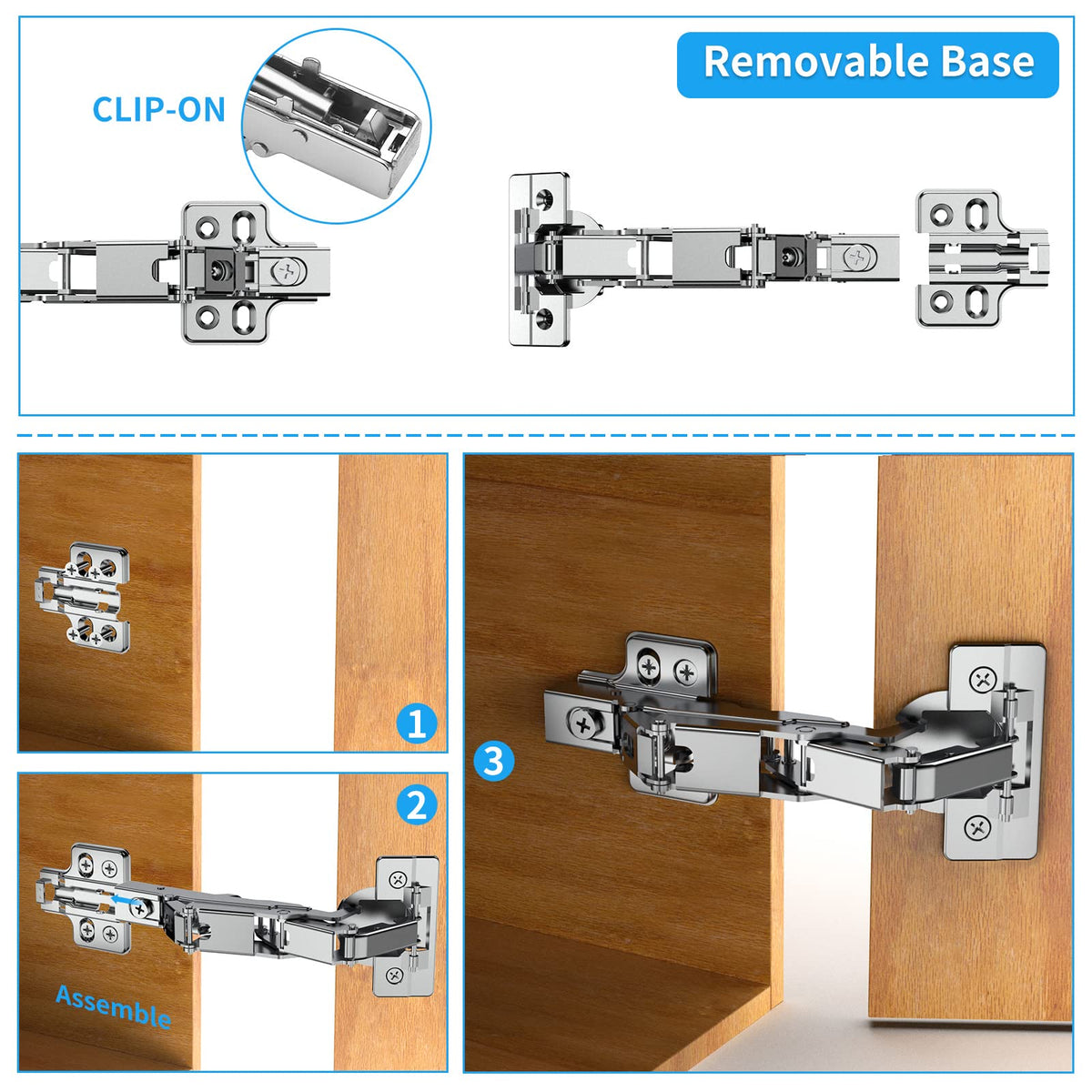 Chibery nickel-plated steel hinges resist rust and wear