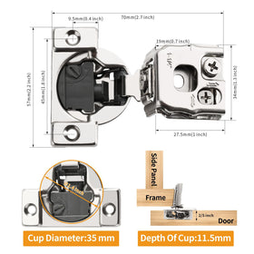 Chibery package includes dowels and screws for quick, secure installation