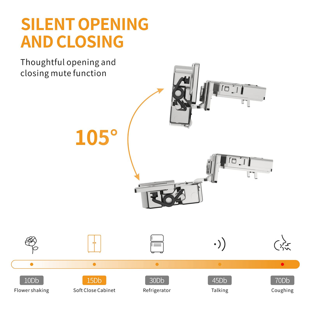 Chibery soft-close damper detail reduces kitchen noise