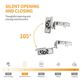 Chibery soft-close damper detail reduces kitchen noise