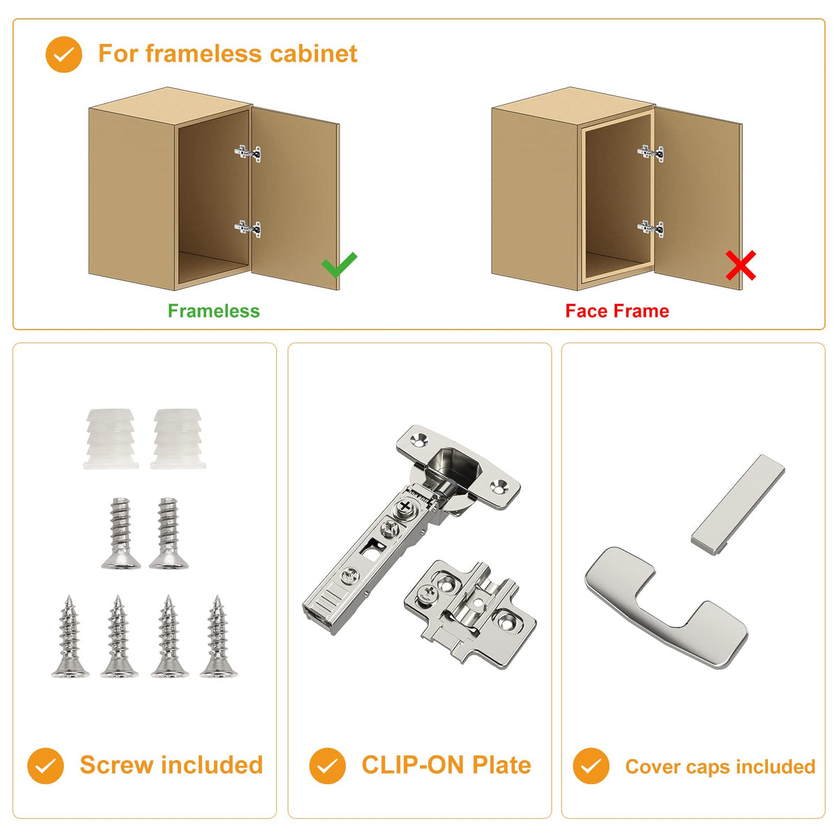 Chibery stainless steel hinges pack designed for durability and long-lasting use.