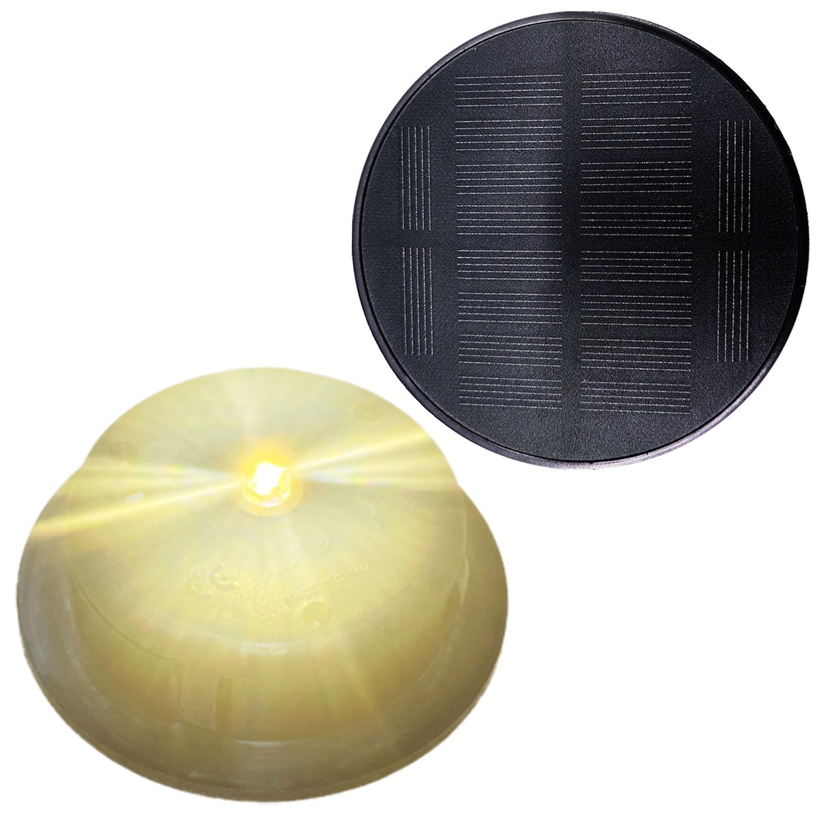 CHIC ORIGINS upgraded solar light top round two-pack enhances outdoor lantern durability