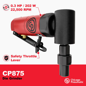 Chicago Pneumatic CP875 side profile highlighting lightweight, ergonomic design for comfortable use.