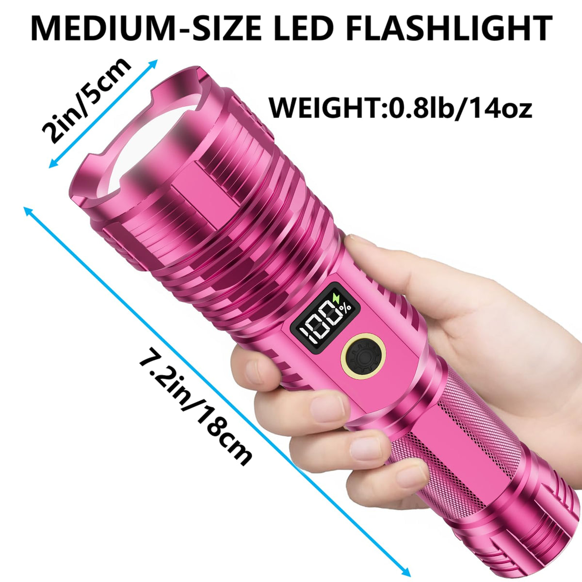 CHILDBOT flashlight aviation-grade aluminum body resists drops.