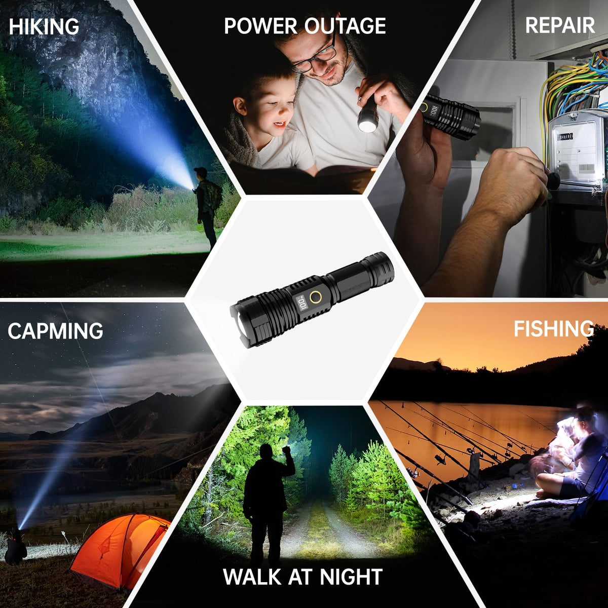 CHILDBOT flashlight packaging emphasizes practical gifting for explorers