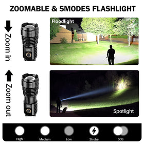CHILDBOT flashlight zoom-beam adjustment demonstrates beam control for distance lighting