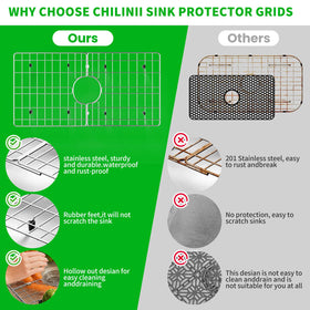 Chilinii rust-resistant stainless finish resists staining and daily wear