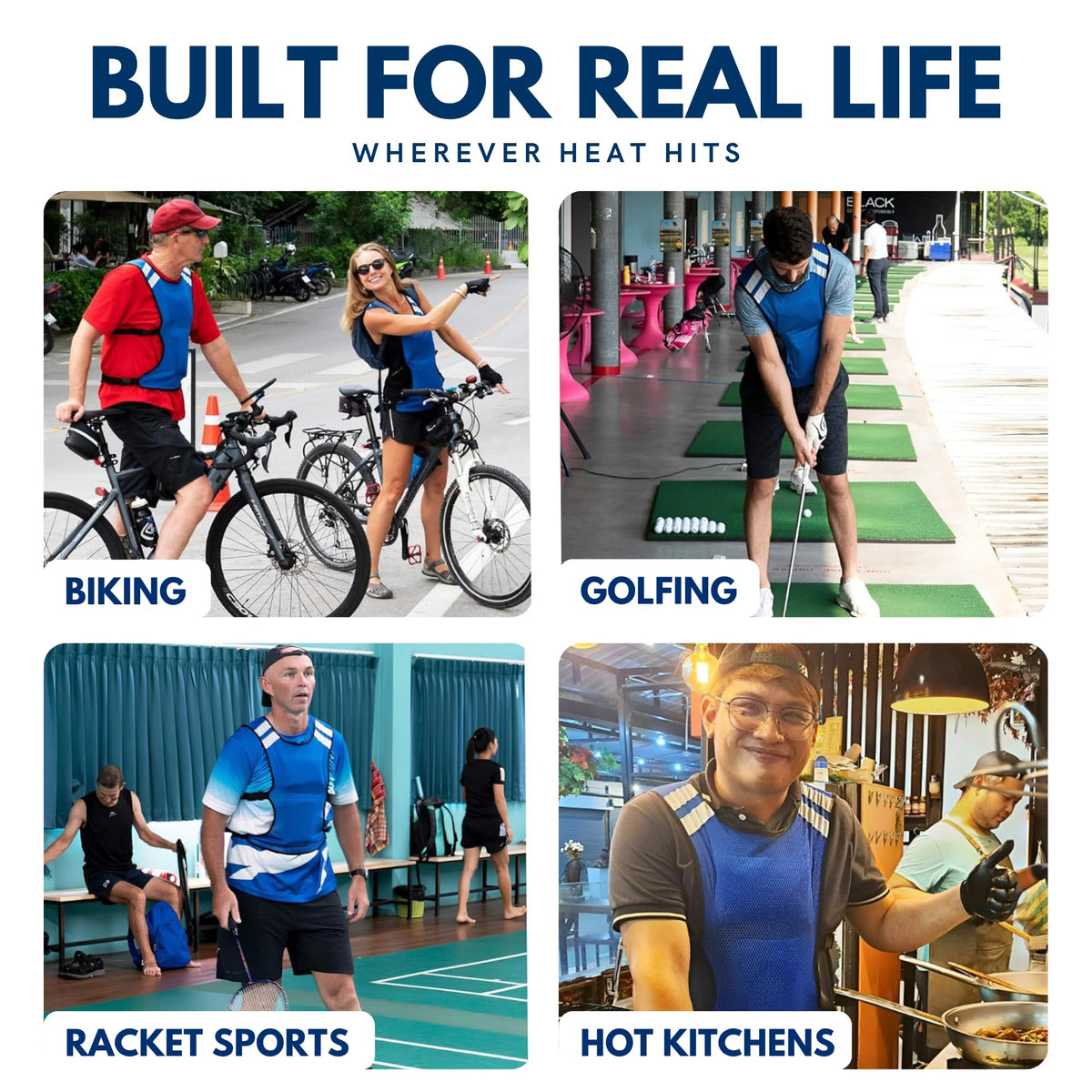 CHILLSWIFT breathable mesh vest improves ventilation for comfortable cooling