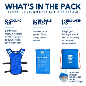 CHILLSWIFT elastic side straps ensure snug contoured fit while moving