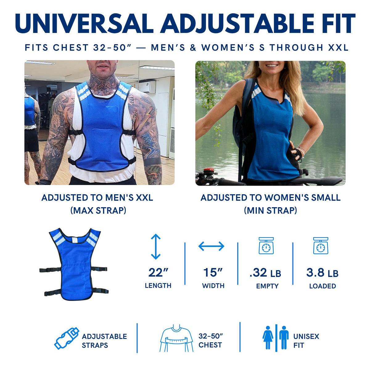 CHILLSWIFT ice packs in vest pocket enabling quick swap during breaks