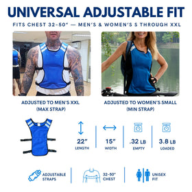 CHILLSWIFT ice packs in vest pocket enabling quick swap during breaks