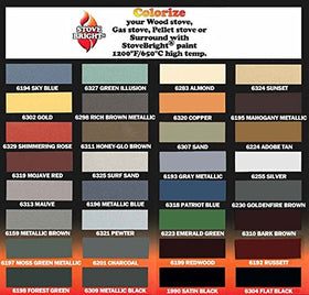 Chimney Plus Stove Bright satin black finish on stove body with durable color