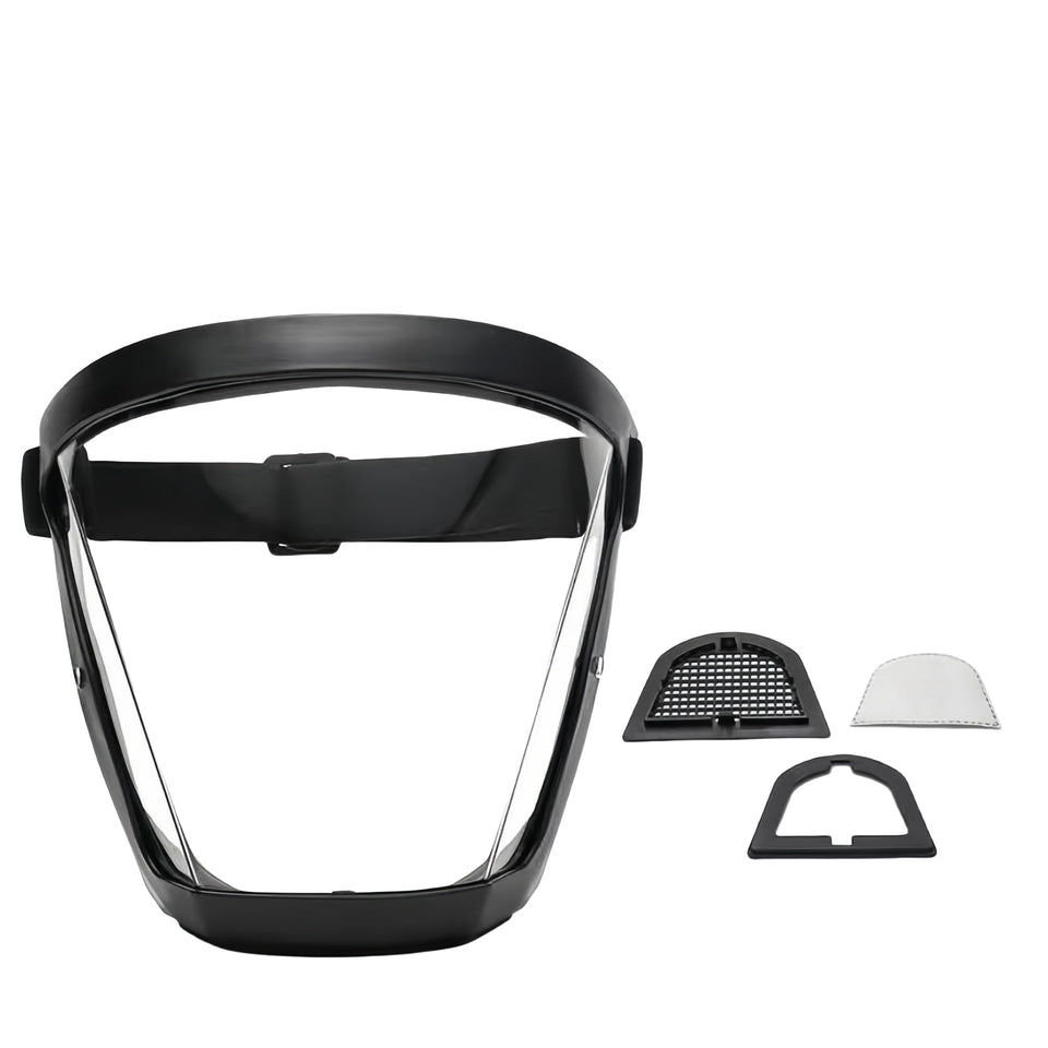 Chinshwehaw anti-fog full-face shield with dust protection for grinding and cutting.