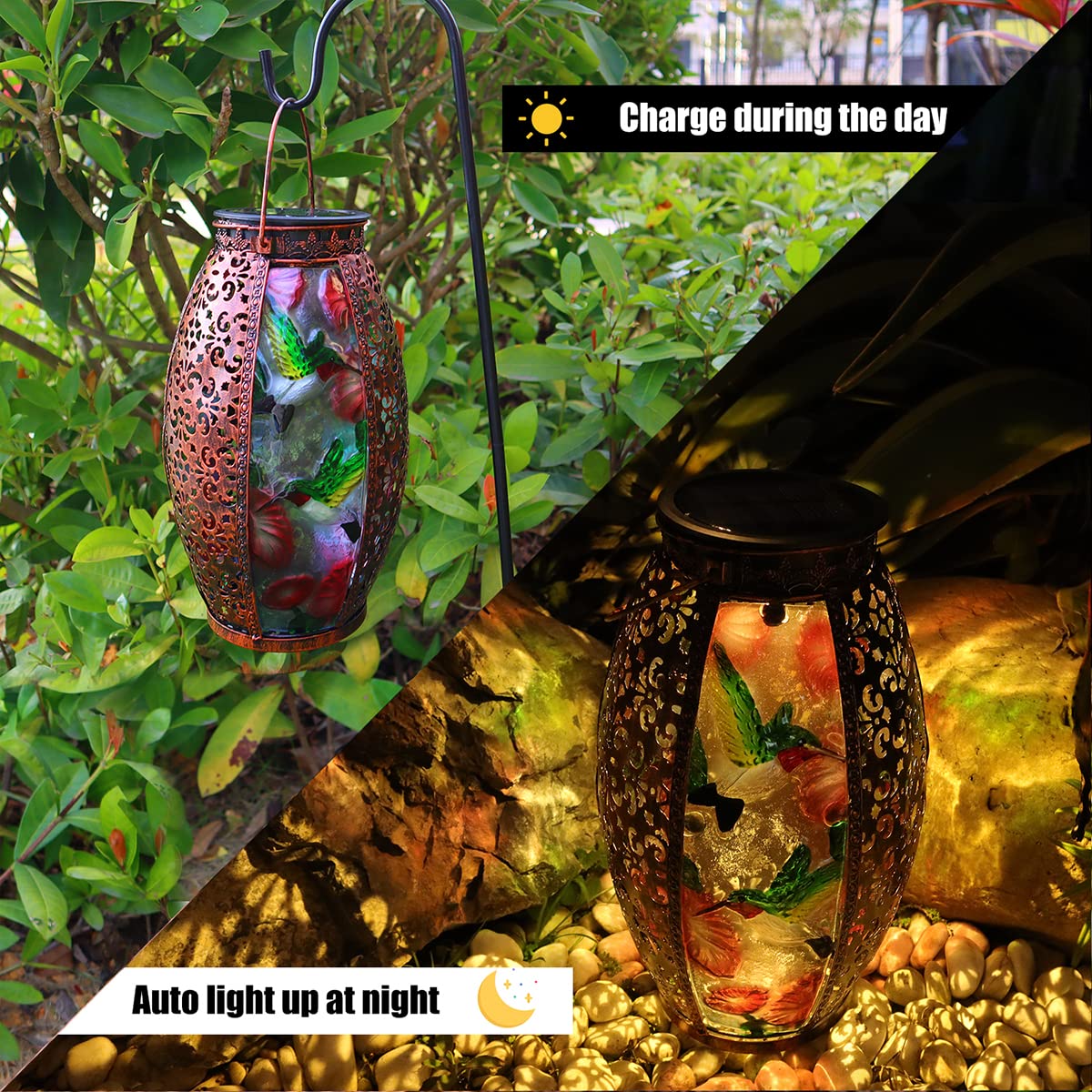 CHINZIMEI IP44 waterproof solar lantern safeguarding garden lighting