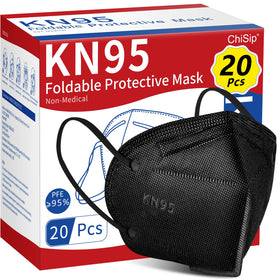 ChiSip KN95 mask pack in black color for daily protection.