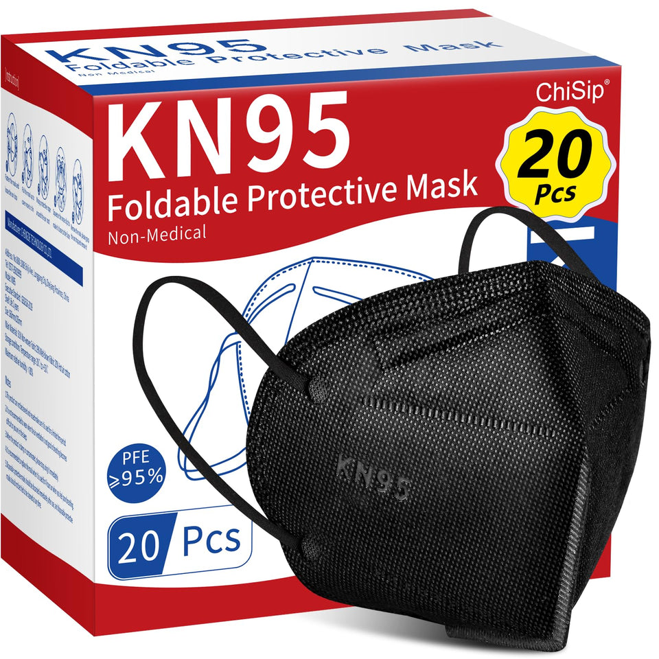 ChiSip KN95 mask pack in black color for daily protection.