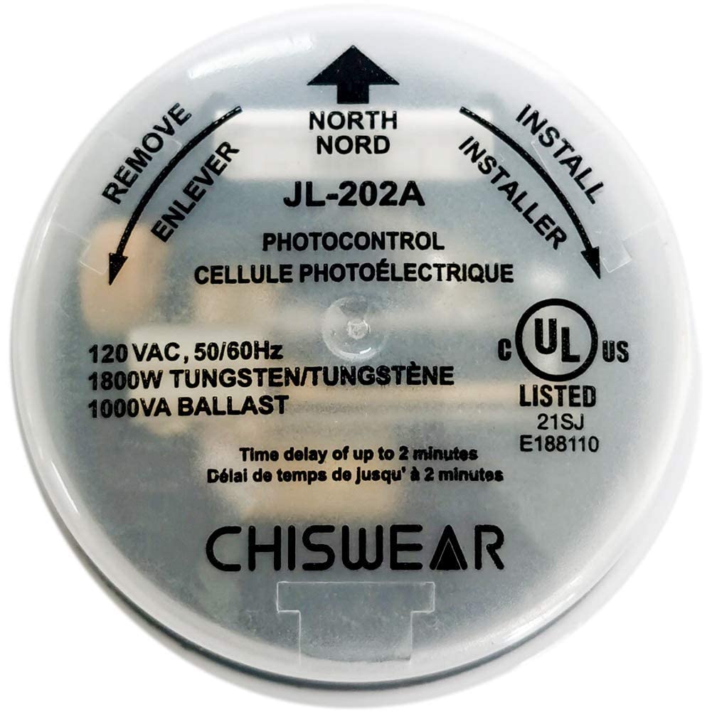 CHISWEAR twist-lock thermal photocontrol for reliable outdoor night lighting
