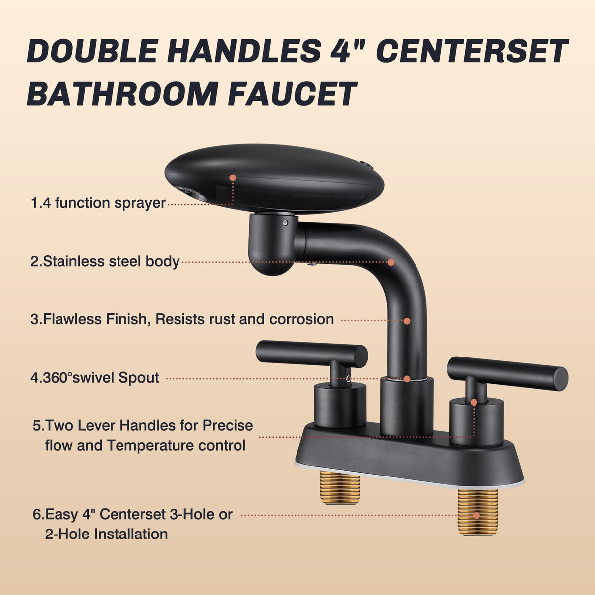 Chivina matte black faucet includes pop up drain for complete setup