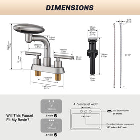 Chivina brushed nickel finish resists fingerprints and water spots for lasting shine.