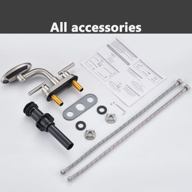 Chivina installation ready four inch centerset faucet for quick DIY setup.