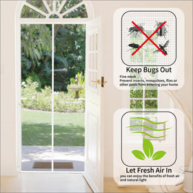 CHIYUNS heavy-duty fiberglass mosquito net provides durable door protection