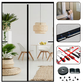 CHIYUNS screen door mesh front view shows airy protection with clear outdoor scenery.