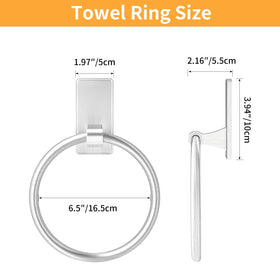 CHJgroup adhesive towel ring demonstrates 180-degree rotation for easy towel access.