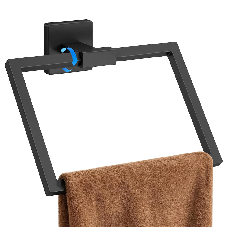CHJgroup hand towel holder with square 180° swivel for easy reach