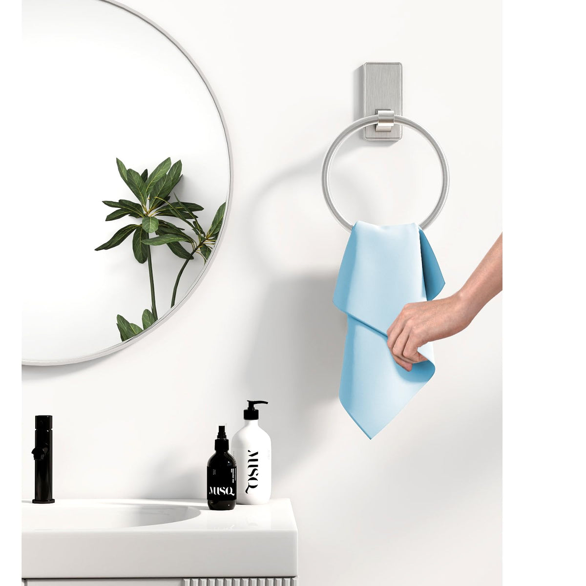 CHJgroup SUS304 stainless steel towel ring highlights durable, corrosion-resistant construction.