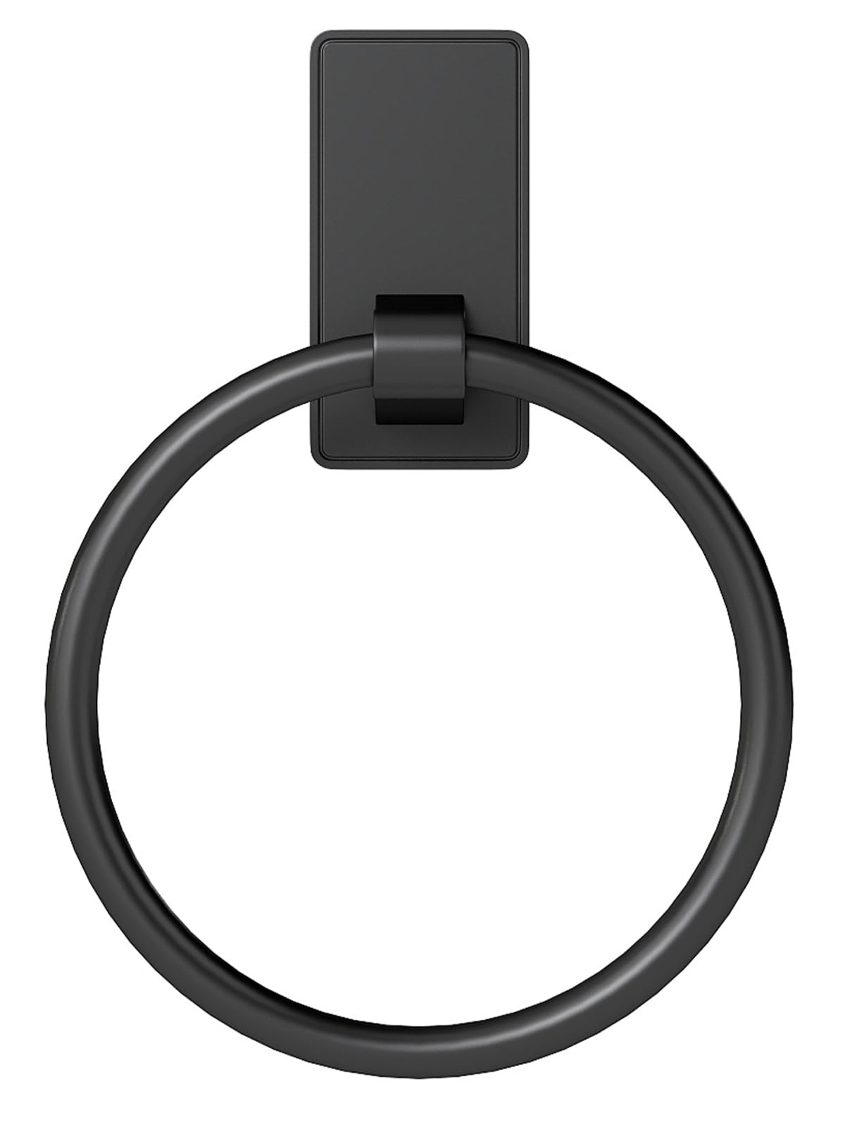 CHJgroup towel ring in matte black with adhesive installation for easy bathroom upgrade.