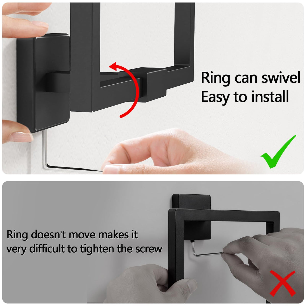 CHJgroup wall-mounted towel ring installed in a bathroom for quick access