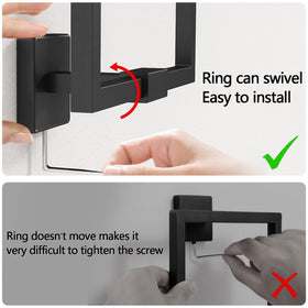 CHJgroup wall-mounted towel ring installed in a bathroom for quick access