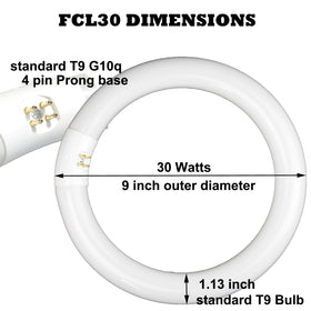 9 inch circline bulb provides consistent daylight for living spaces.
