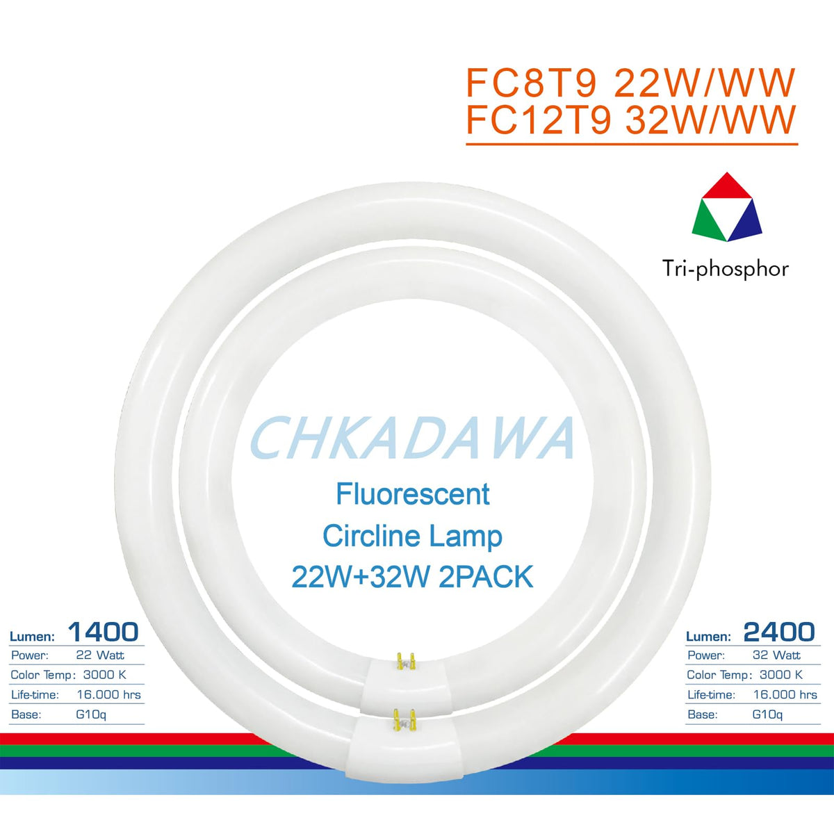 CHKADAWA circle light 8in 3000K fits ceiling fixtures with soft warmth