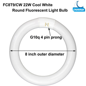 CHKADAWA FC12T9 32W bulb, four-pin G10q base for circular fixtures.