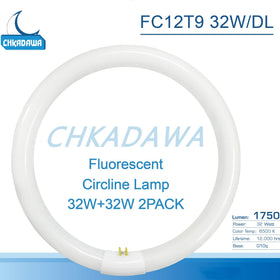 Chkadawa FC12T9 32W daylight bulb 6500K for kitchens and baths.