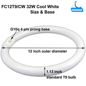 CHKADAWA two-pack FC12T9 CW bulbs ready for quick swap