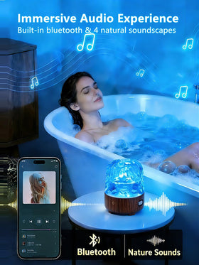 CHLORANTHUS ocean wave projection light creates calming bathroom ambience