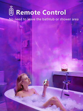 CHLORANTHUS remote-control shower lamp for easy color changes