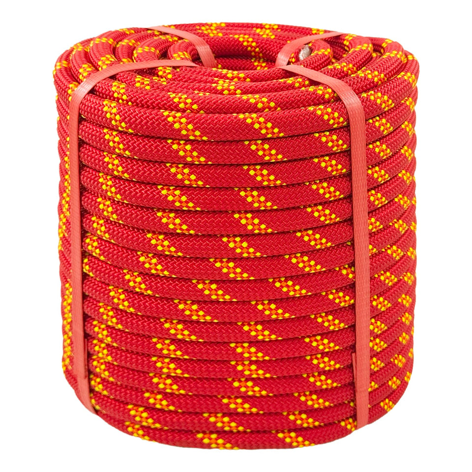 Chmentnanza Arborist Rigging Rope half inch 150 ft in red, for safe tree work