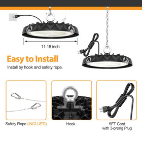 CHMLT LED high bay light with AC100-277V compatibility for diverse sites.