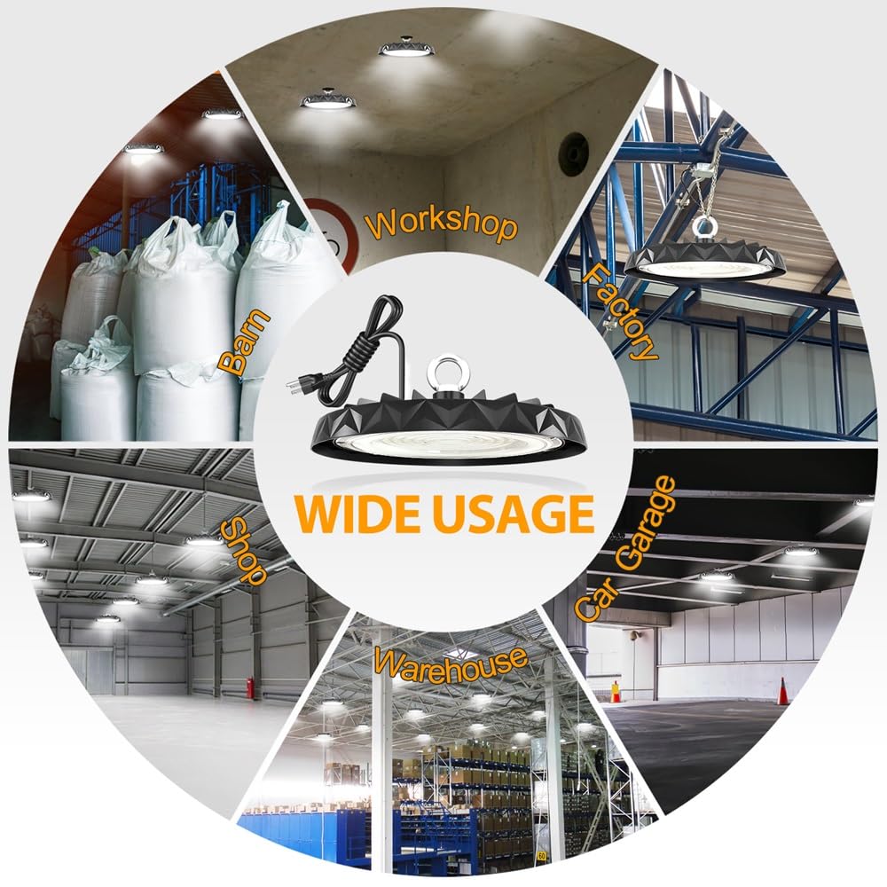CHMLT LED high bay light ideal for warehouse applications and industrial interiors.