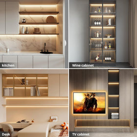 CHNMALITAI under-cabinet lighting ideal for kitchen, shelves, and displays.